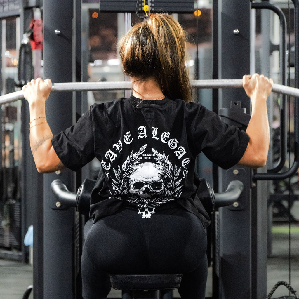 LEGGINGS - SKULL LOGO - NEGRO