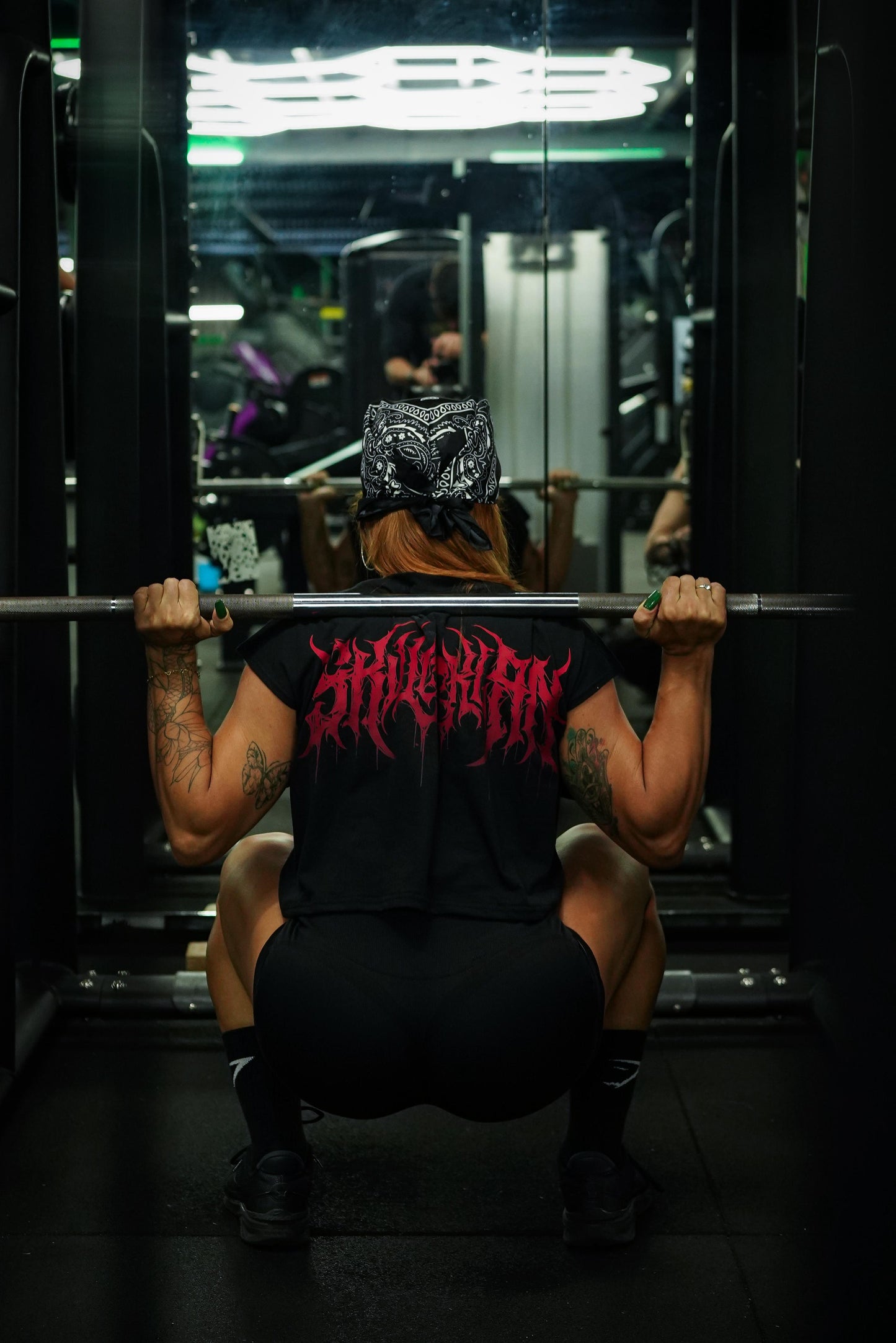 Skull Klan - Oversize Crop Top - Negro