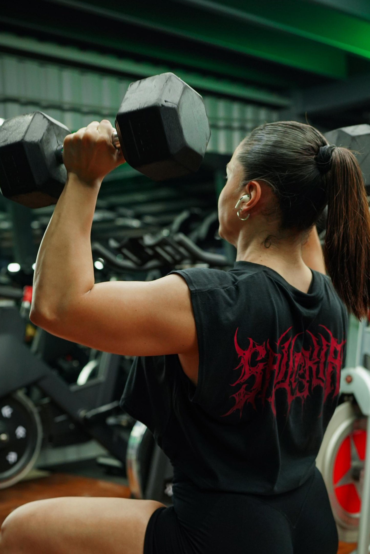 Skull Klan - Oversize Crop Top - Negro