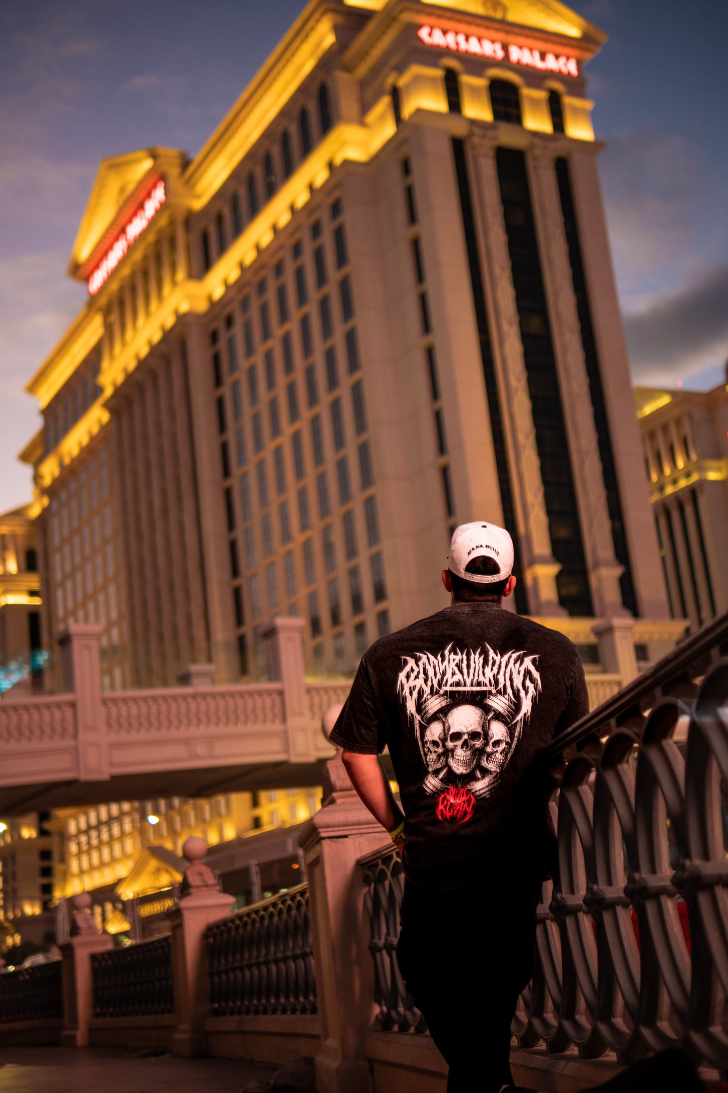 OVERSIZED TEE - SKULLS SHIELD - WASHED BLACK