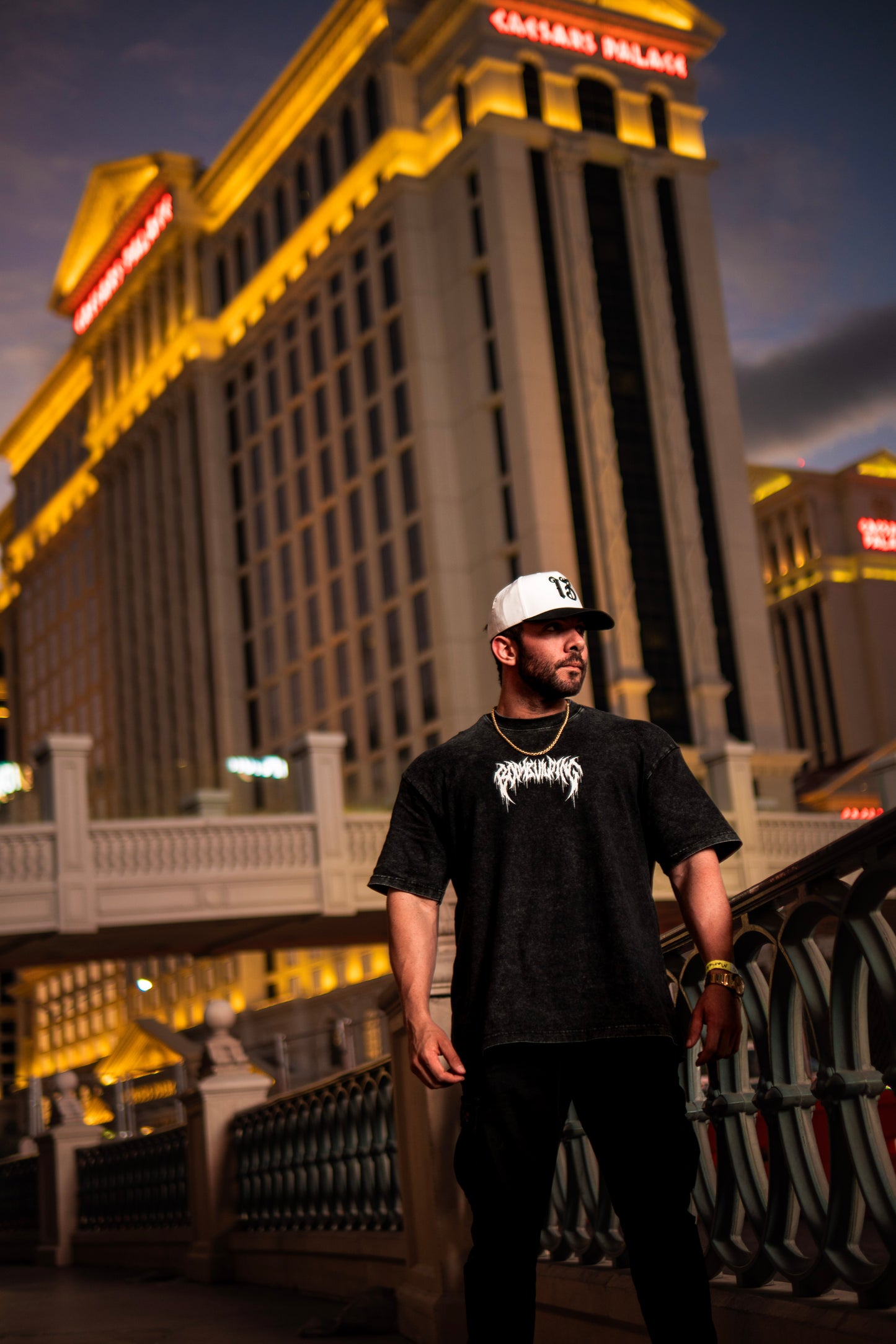 OVERSIZED TEE - SKULLS SHIELD - WASHED BLACK
