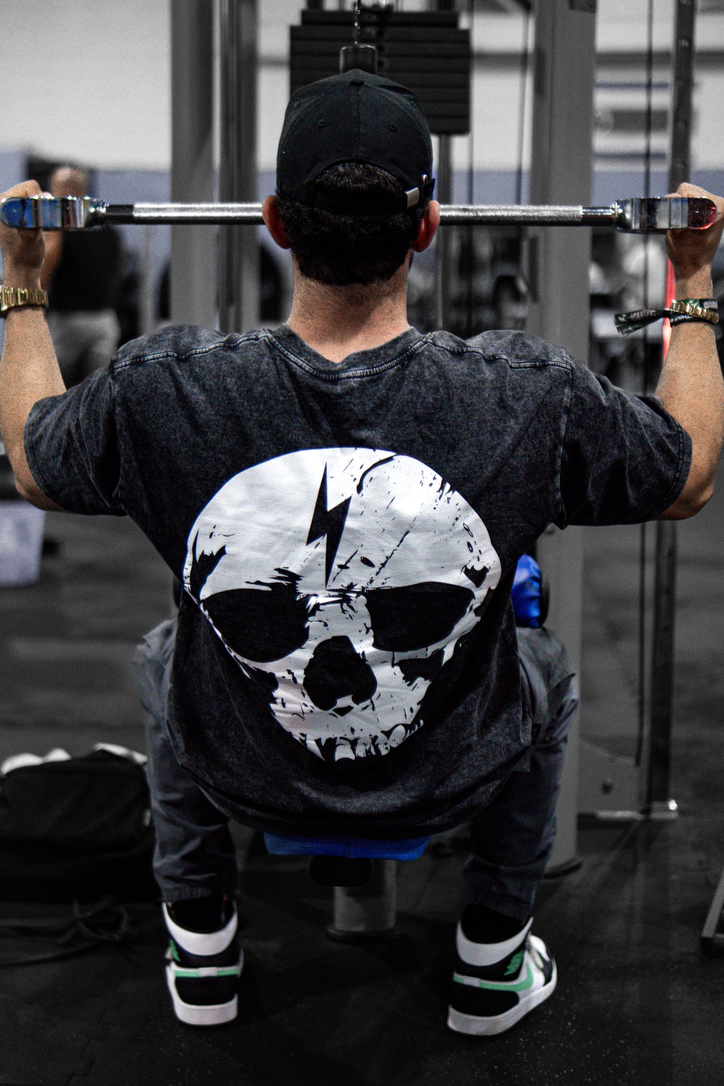 OVERSIZED TEE - SKULL - WASHED BLACK