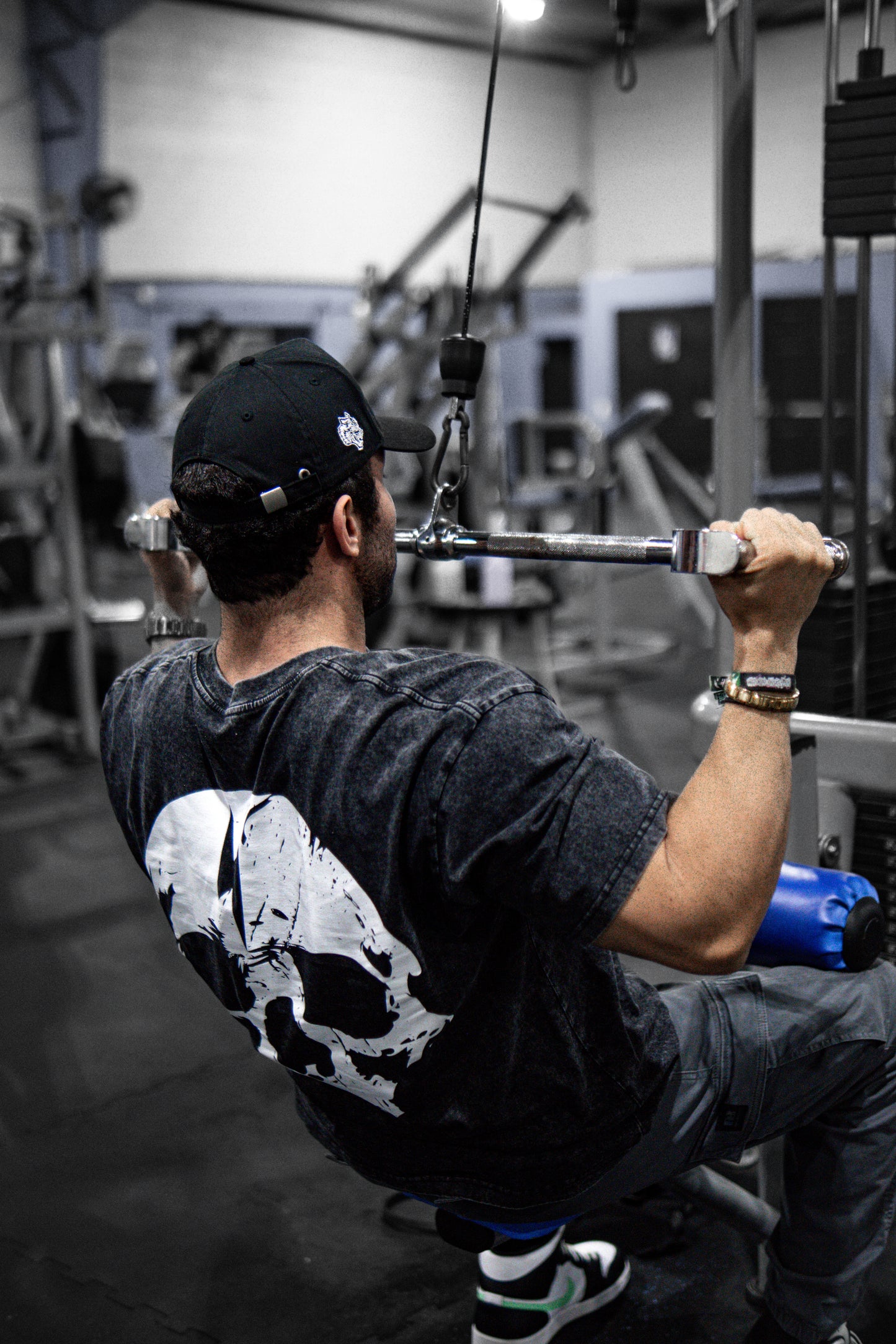OVERSIZED TEE - SKULL - WASHED BLACK