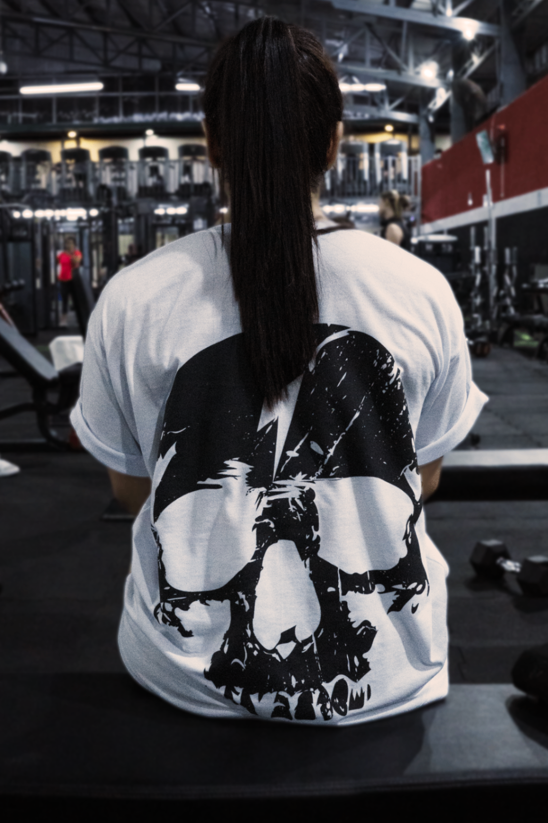 OVERSIZED T-SHIRT BLANCA SKULL