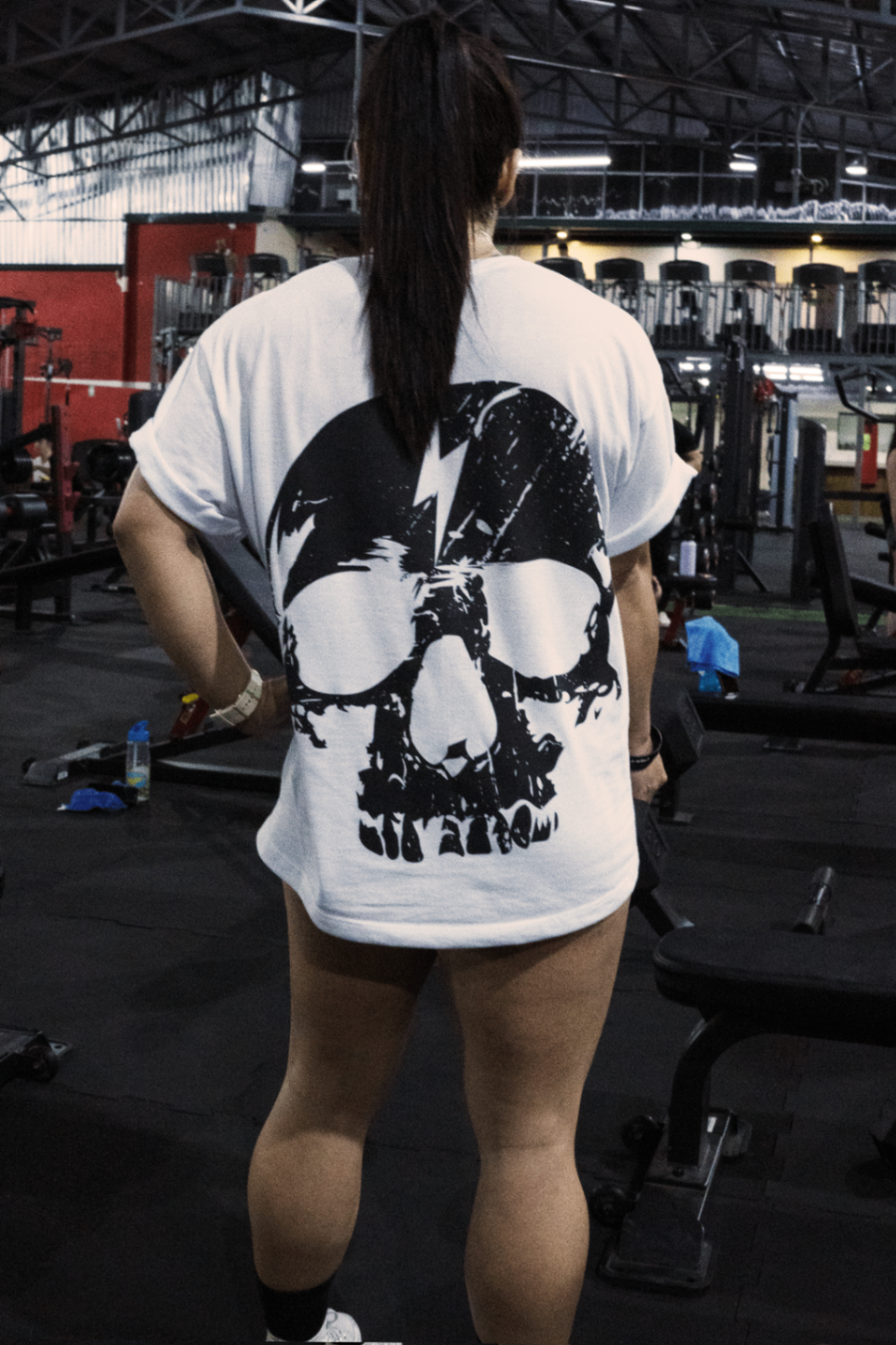 OVERSIZED T-SHIRT BLANCA SKULL