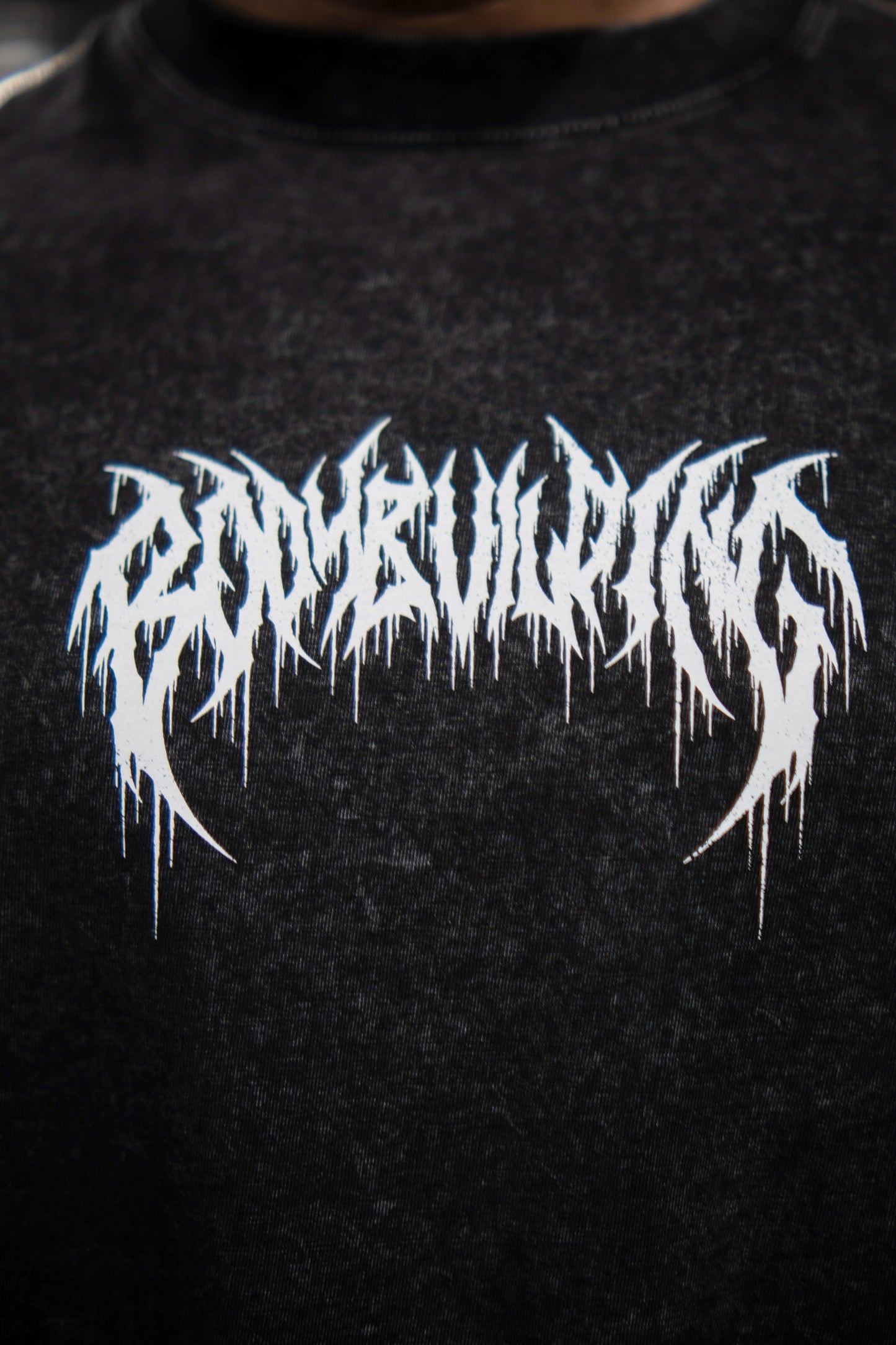 OVERSIZE - BODYBUILDING WOLF - WASHED BLACK