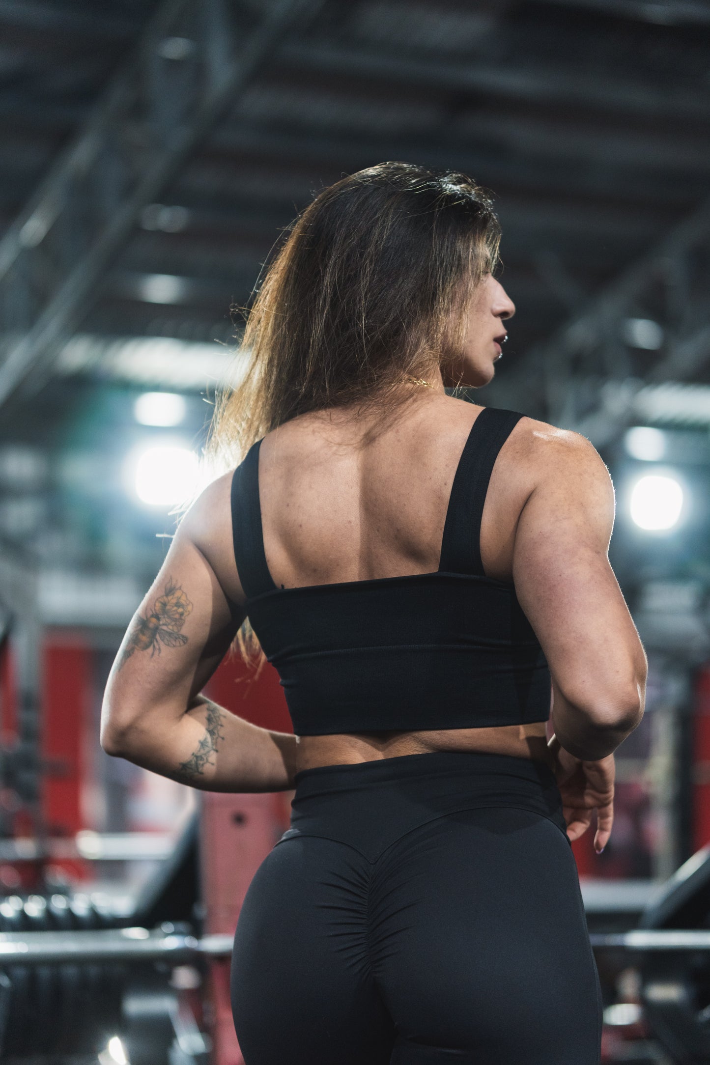 BODYBUILDING - LONGLINE SPORTS BRA - BLACK