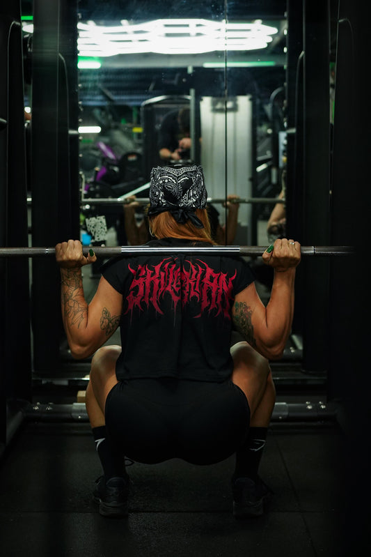 Skull Klan - Oversize Crop Top - Negro