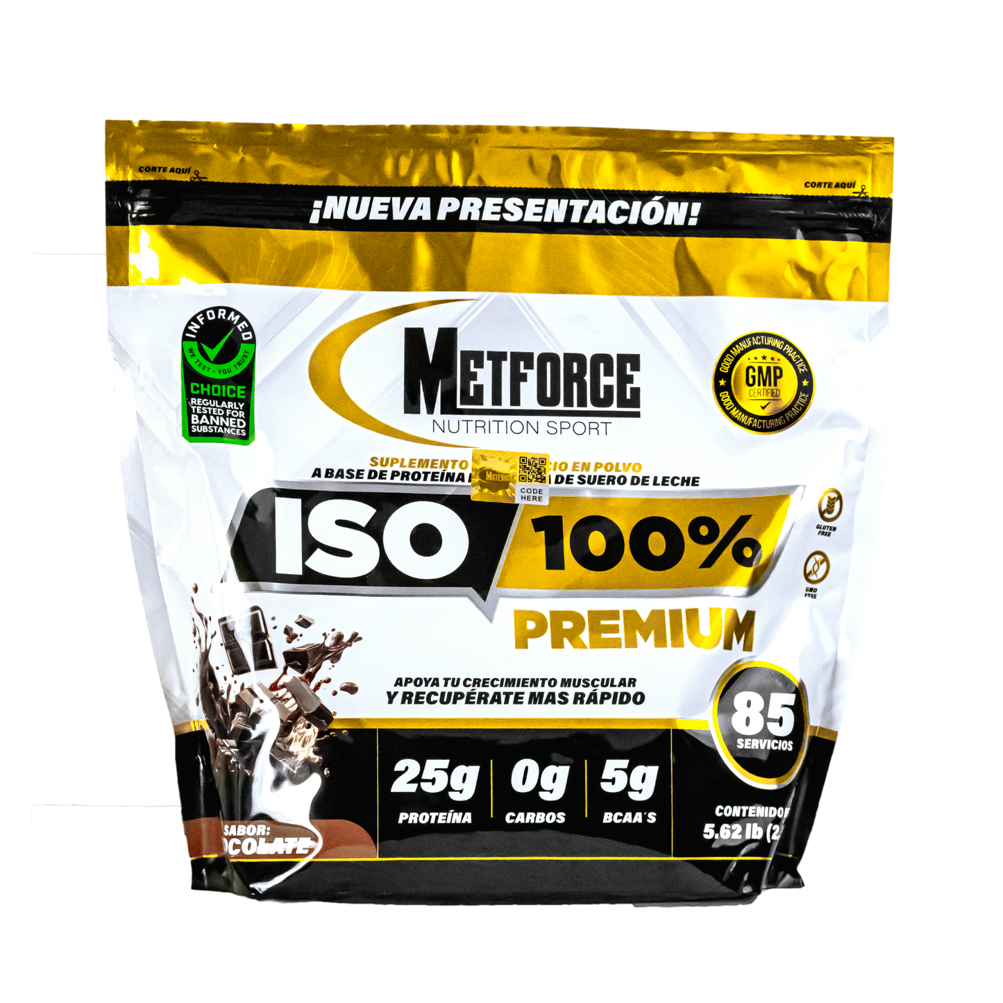 PROTEINA ISO 100% PREMIUM METFORCE 85 Servs