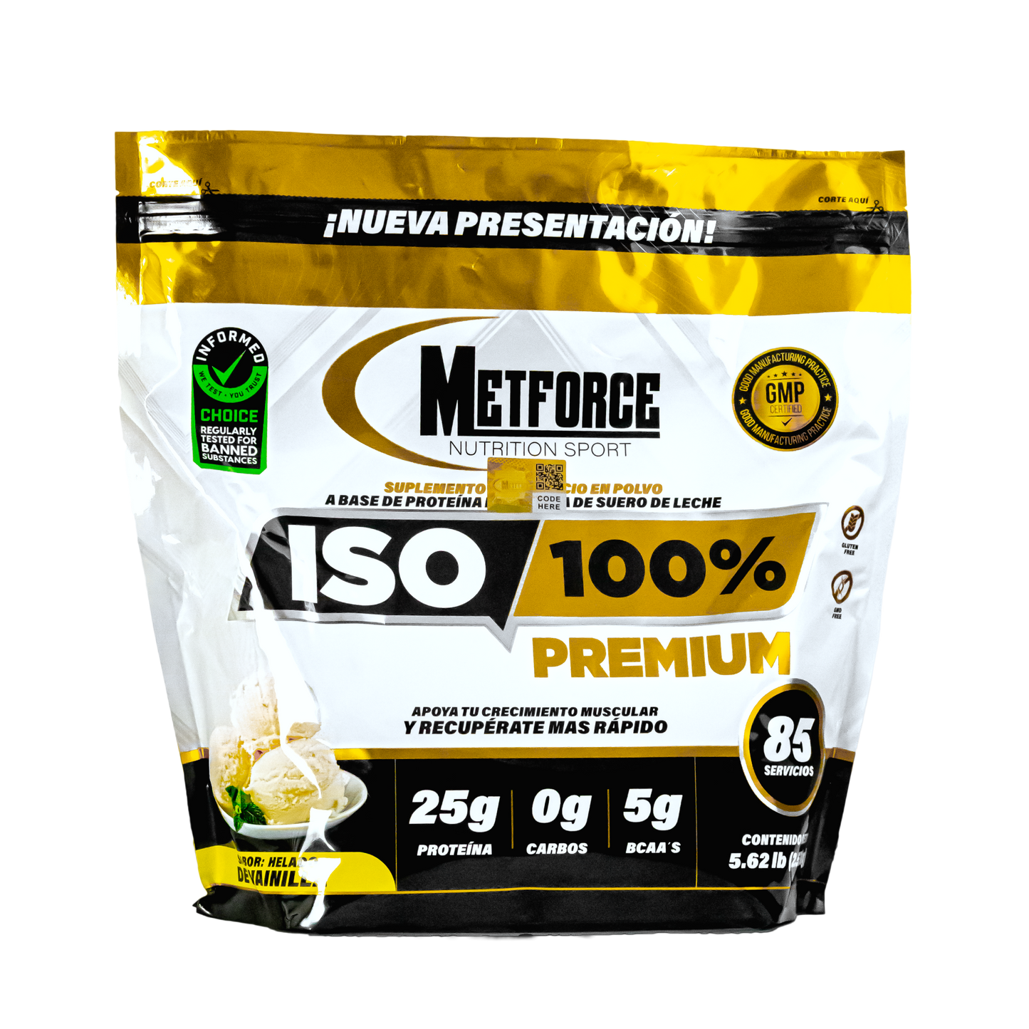 PROTEINA ISO 100% PREMIUM METFORCE 85 Servs